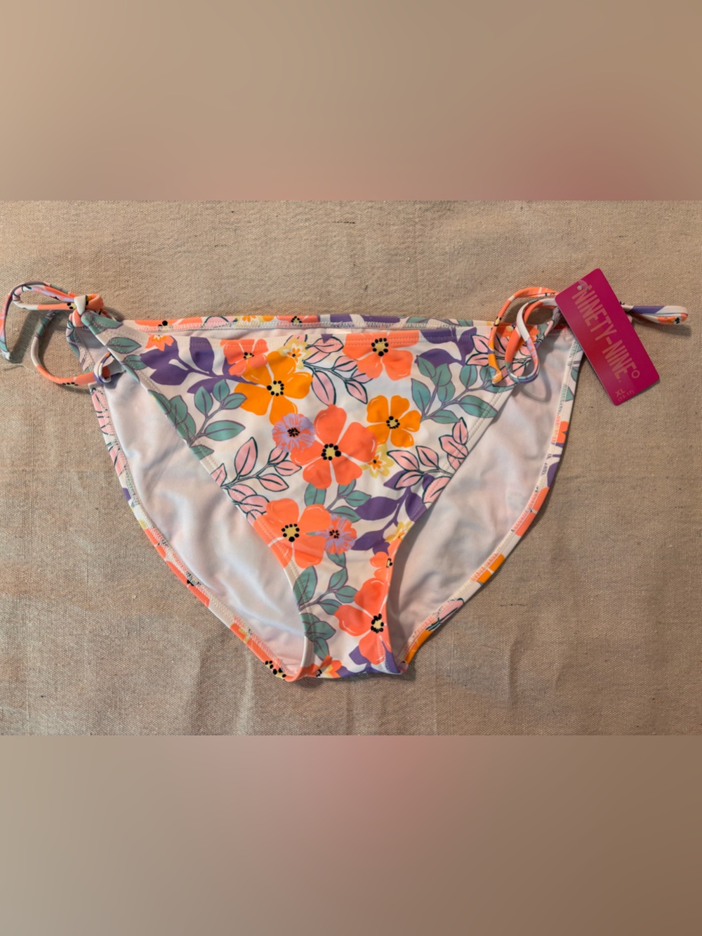 Ninety-Nine NWT Floral side tie Bikini Bottom